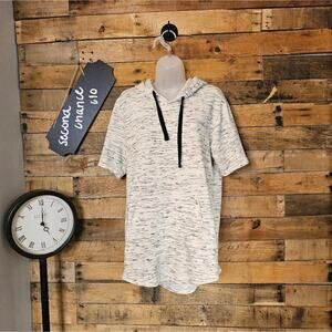 SALE-Sunday work clothes women's light heather gray tunic hoodie sweatshirt SZ L